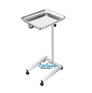 Mayo Tray Stand 18x14 Inch Trolley Mayo Stand Adjustable Height 32-51 Inch Instrument Tray