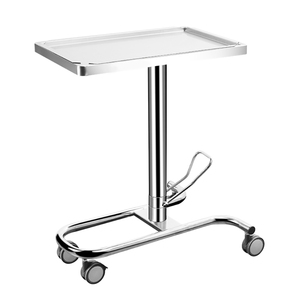 304 Stainless Steel Hydraulic Mayo Trolley Adjustable Surgical Instrument Mayo Stand