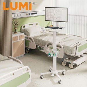 Economy Medical Cart Mobile Height Adjustable Rolling Heavy Hospital Crash IV Telemedicine Trolley