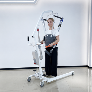 Battery Powered Stand Assist Patient Lift Sit to Stand Electric Patient Hoist with Harness for Elderly Disabled Rehabilitation
