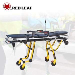 Patient Stretcher Medical Hospital Folding Aluminum Alloy Manual Adjustable Height Emergency Ambulance Stretcher Shock